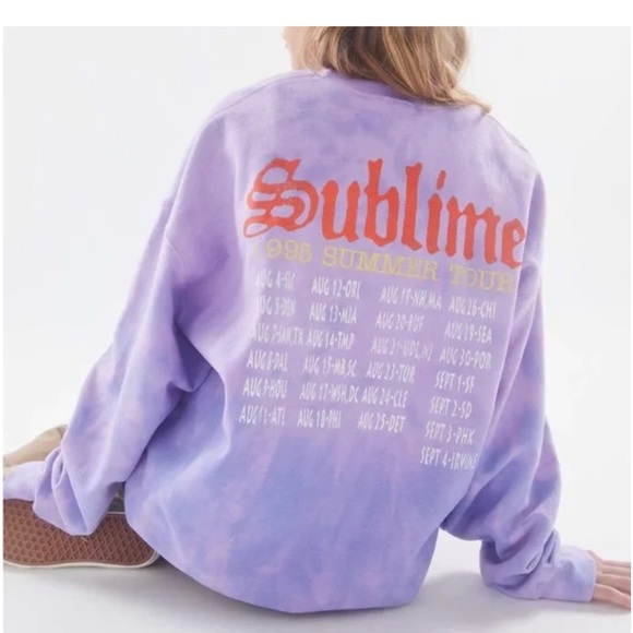 Urban Outfitters Sublime Purple Crewneck Graphic Women's Sweatshirt S/M - Picture 2 of 9